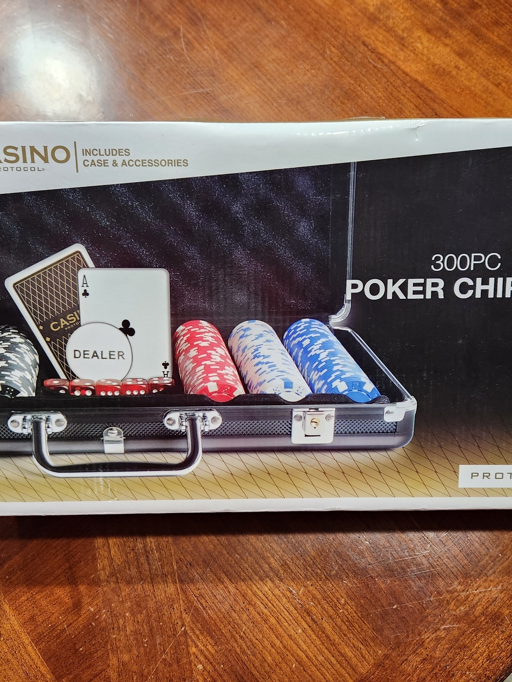300PC Poker Chip Set with Case - Red, White, Blue